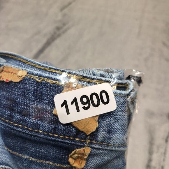 Levis 569 Jeans Mens 38x33 Blue Light Wash Loose Straight Leg Denim Zip Fly - Picture 10 of 10